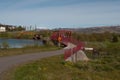 Bridge over Glera river dam in Iceland Royalty Free Stock Photo