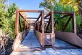 Bridge over Guadalupe River close to downtown San Jose, south Sa Royalty Free Stock Photo