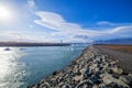 Bridge over icelands Jokulsarlon