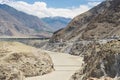 Bridge over Indus river and Karakorum highway, Pakistan