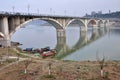 Bridge over The Jialing River Royalty Free Stock Photo