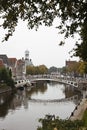 Bridge over Klein Diep in Dokkum, Netherlands Royalty Free Stock Photo