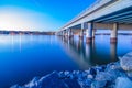 Bridge over lake wylie Royalty Free Stock Photo