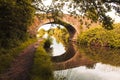 A bridge over the Leeds and Liverpool Canal on a summer afternoon