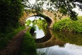 A bridge over the Leeds and Liverpool Canal on a summer afternoon