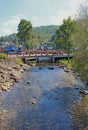 Bridge over the Little Pigeon River in Gatlinburg,