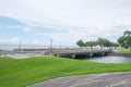 Bridge over the London Avenue Canal at Lake Pontchartrain in New Orleans Royalty Free Stock Photo