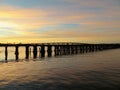 Bridge over the Manatee River at sunset Royalty Free Stock Photo