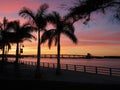 Bridge over the Manatee River at sunset Royalty Free Stock Photo