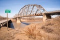 Bridge over Missouri River Montana Northern United States Royalty Free Stock Photo