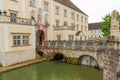 Bridge over the moat between the inner and the outer courtyard