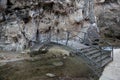 Bridge over the mountain river Royalty Free Stock Photo