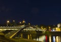 Bridge over the Neris River in Vilnius Royalty Free Stock Photo