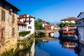 Bridge over the Nive River in Saint-Jean-Pied-de-Por Royalty Free Stock Photo