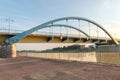 Bridge over Oder river in Frankfurt Oder. Royalty Free Stock Photo