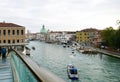Photo taken from the bridge over the Grand canal in Venice, Italy.