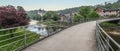 Bridge over the Ourthe river in Durbuy, Belgium