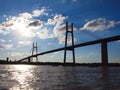 Bridge over parana river Royalty Free Stock Photo