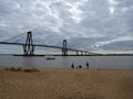 Bridge over parana river in corrientes in argentina