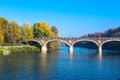 The Bridge over the Po River in Turin, Italy Royalty Free Stock Photo