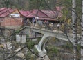 Bridge over Prut river in Yaremche, Ukraine Royalty Free Stock Photo