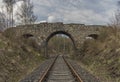 Bridge over railroad track near Horni Slavkov town