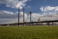 A bridge over the rhine in dusseldorf Royalty Free Stock Photo