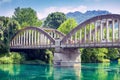 Bridge over the River Adda at Brivio Royalty Free Stock Photo