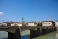 Bridge over the River Arno, Florence. Royalty Free Stock Photo