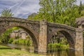 Bridge over river Aveyron in Belcastel Royalty Free Stock Photo