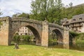 Bridge over river Aveyron in Belcastel village Royalty Free Stock Photo