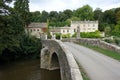 Bridge over a river in a beautiful village Royalty Free Stock Photo