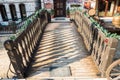 Bridge over the river in the city of Melnishka Melnik, Bulgaria Royalty Free Stock Photo