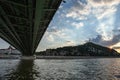 bridge over the river Danube. Budapest Royalty Free Stock Photo