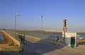 Bridge over river Formosa near Faro city Royalty Free Stock Photo