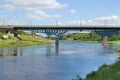 Bridge over river, Grodno, Belarus Royalty Free Stock Photo