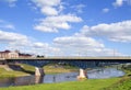 Bridge over river, Grodno, Belarus Royalty Free Stock Photo