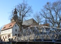 Bridge over the River Ilm in the Old Town of Bad Berka, Thuringia Royalty Free Stock Photo