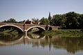 Bridge over river kupa in sisak Royalty Free Stock Photo