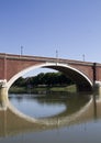 Bridge over river kupa in sisak Royalty Free Stock Photo