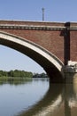Bridge over river kupa in sisak Royalty Free Stock Photo