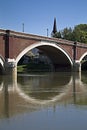 Bridge over river kupa in sisak Royalty Free Stock Photo