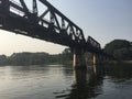 Bridge over river kwai, thailand Royalty Free Stock Photo