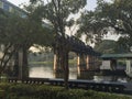 Bridge over river kwai, thailand Royalty Free Stock Photo