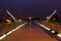 Bridge over River Liffey at night. Royalty Free Stock Photo