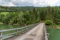 Bridge over the river Mur or Mura, Austria Royalty Free Stock Photo