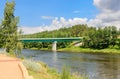 Bridge over the River Neman. Druskininkai Royalty Free Stock Photo