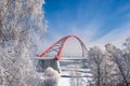 The bridge over the river Ob in Novosibirsk.