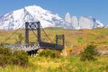 Bridge over the river Paine, Torres del Paine National Park, Chi