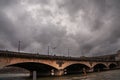 Bridge over the river in Paris Royalty Free Stock Photo